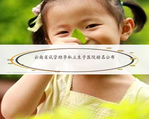 云南省试管助孕私立生子医院排名公布